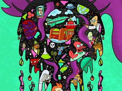 Good News Everyone! art color design futurama graphic design icon illustration ipadpro procreateapp