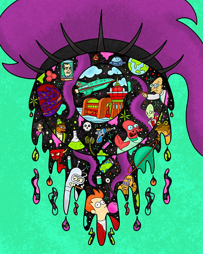 Good News Everyone! art color design futurama graphic design icon illustration ipadpro procreateapp