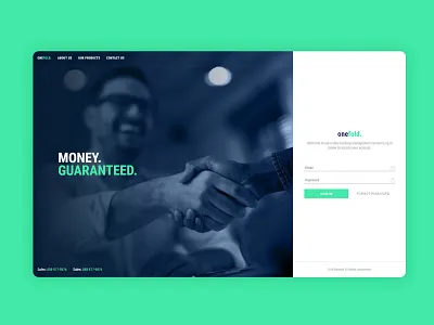 Onefold | Banking Login Concept app application application design banking concept design landing page login ui uiux ux