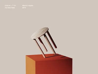 Objects — No. 01 • “The Side Table” 3d blender design objects