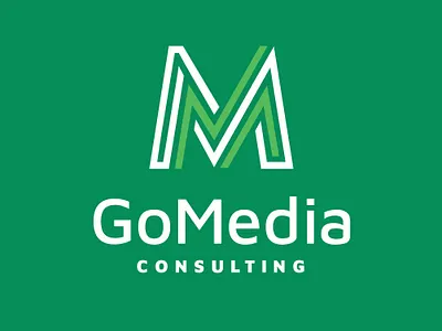 GoMedia Consulting green logo design
