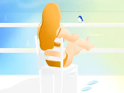 A perfect summer day. berlin breeze breezy chillin chilling design drawing editorial art editorial illustration girl illustration illustrator procreate procreate app summer sunny sunshine women in illustration