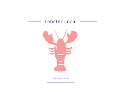 Lobster Local design food app illustration logo ui