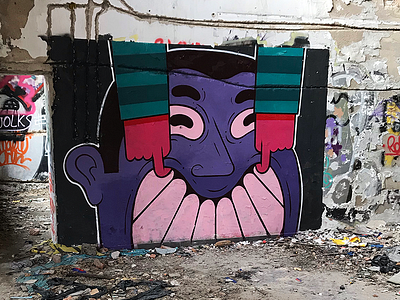 Keep Smile brush character graffiti handmade illustration keep mural smiles streetart wall art
