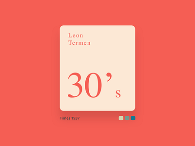 Font and colors defined the decades - 1930' branding color decades design flat font landing minimal typography ui web