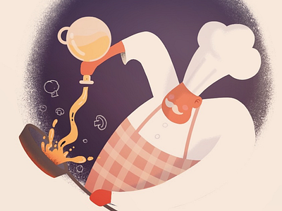 The chef 👨‍🍳🥘 character design chef cooking digital art drawing france illustration lille procreate