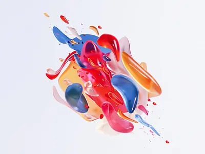 Look dev blobs 3d blobs c4d fluid illustration