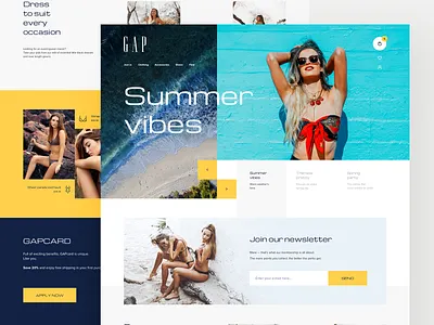 GAP – homepage concept design fashion landing page shop ui ux web website