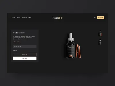 CBD Oils Shop cbd dark ui ecommerce oil shop ui ux website