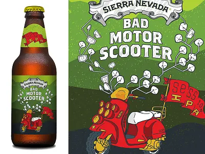 Sierra Nevada Session IPA Label beer beer art beer bottle beer branding beer label branding craft beer design illustration ipa label label design labels sierra nevada