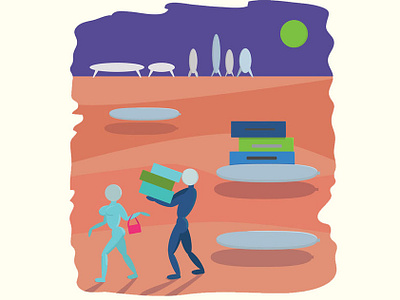 Space Treep Dreebl illustration vector