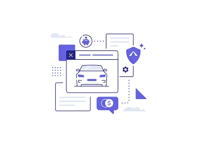 Avinew App app auto car icon illustration insurance savings technology tesla