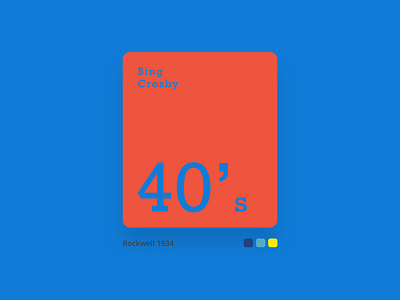 Font and colors defined the decades - 1940' branding color decades design flat font landing minimal typography ui web