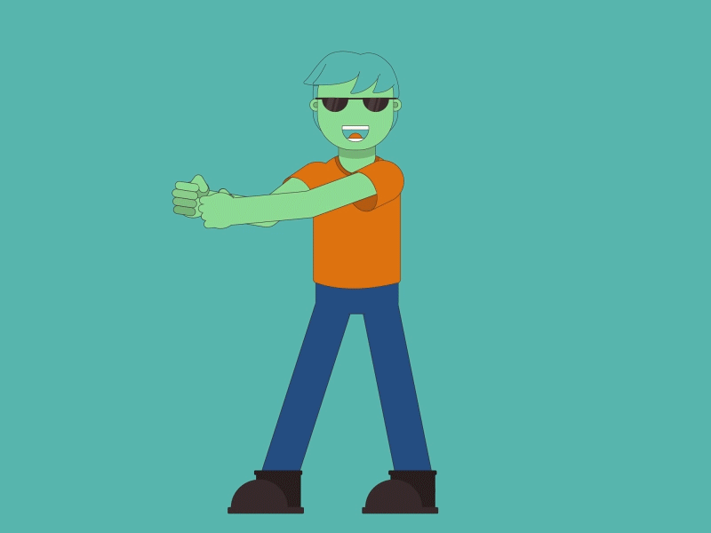 Do The Monkey 2d after effects animated animation character dance design gif illustration motion graphics