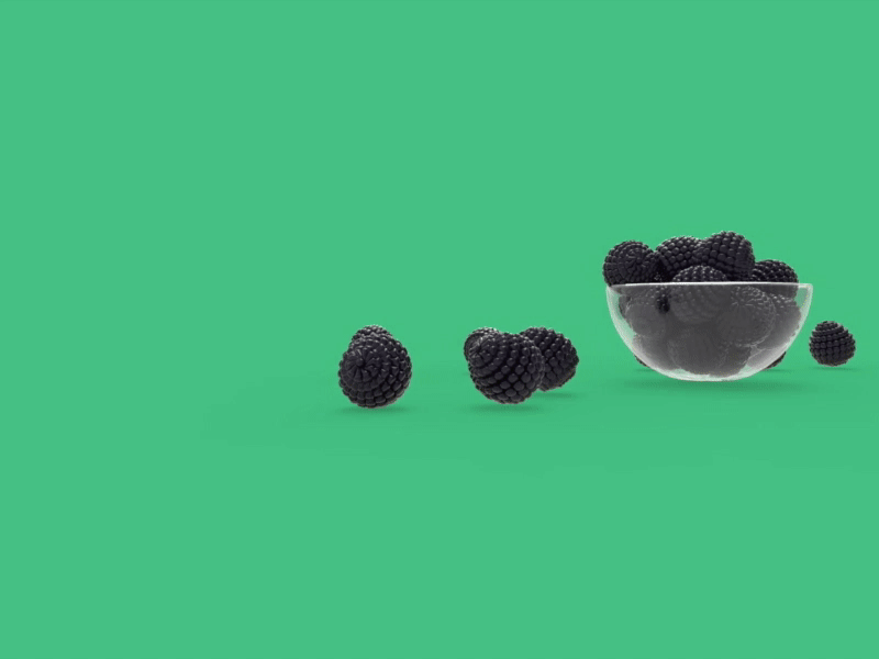 Brain Pills // Blackberry, fun facts for web. 3d 3d animation 3d art animation design fruit fun icon illustration loading animation logo minimal ui ux vector web website