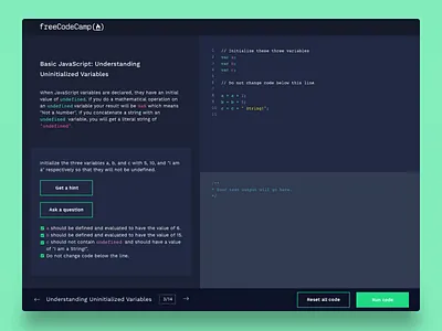 FreeCodeCamp Redesign Concept ui ux ux design uxui web design