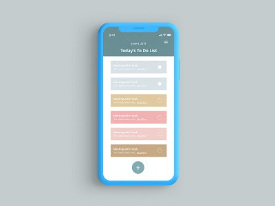 iPhone X To Do List app dailyui design illustration minimal sketch to do list ui ux