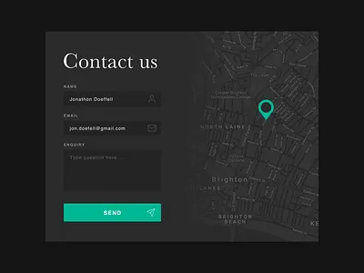DailyUI 028/029- Contact and map app design contact dailyui map ui