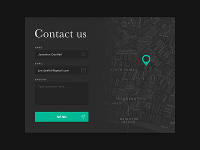 DailyUI 028/029- Contact and map app design contact dailyui map ui