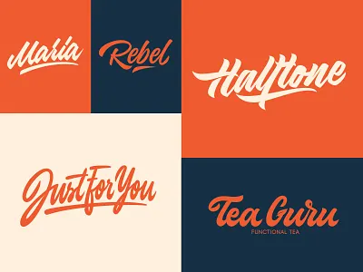 Some Lettering Logotypes branding calligraphy clothing design fashion font free hand lettering identity lettering logo logotype mark packaging script sketches streetwear type typo typography