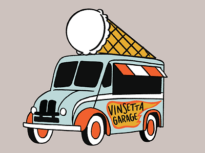 Retro Ice Cream Truck ice cream ice cream cone ice cream shop ice cream truck illustration procreate retro retrosupplyco trucks vintage