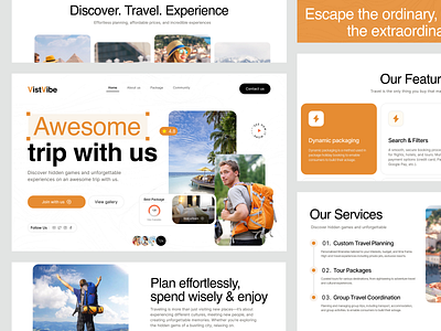 Travel Agency Website Design a b testing agency website branding design good design good typography graphic design landing page minimal design popular design sayedur06 travel agency website travel website ui ui ux design user centric design