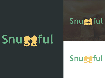 Snuggful branding design flat illustration lettering logo minimal vector