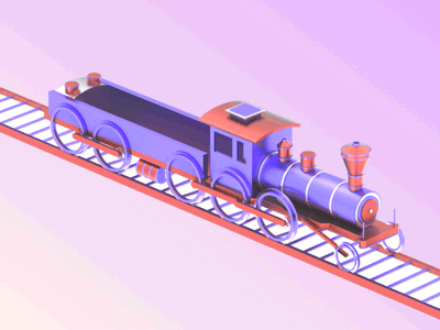 TRAINLOOP 3d animation c4d design gif motion octanerenderer