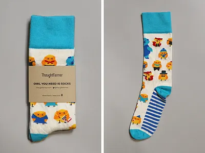 Owl You Need is Socks! brand strategy branded branded collateral branding design studio designer digital agency graphic design green illustration notebooks pattern patterns print print design print designer sustainability sustainable swag visual design