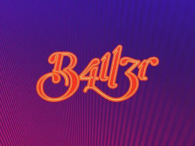B4ll3r Lettering design graphic design illustrator lettering type typography vector