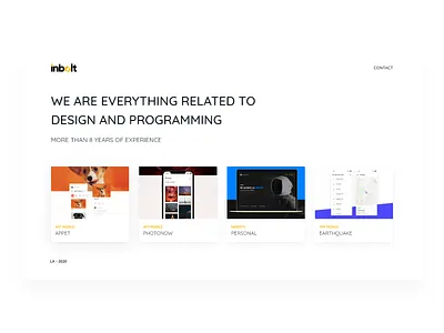Inbolt Website adobexd chile design dribbble portfolio portfolio site proyect ui ux web webdesign website website concept website design work