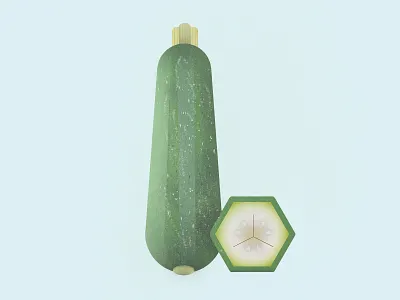 Zucchini design flat icon illustration minimal photoshop texture vegetable