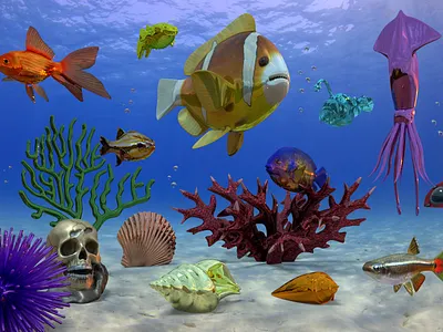 Hyper 3D Fishtank 3d art adobe dimension design illustration