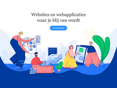 Website illustrations for Trendwerk branding collaboration customer happy illustration ipadpro kanban mobile office pencil plants site ui users website website design working