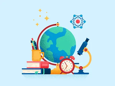 Education back to school digital education learning online study vector