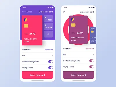 Universe AB credit card screen Alternative app app design application branding card credit card figma flat illustration ios iphone minimal mobile mobile app mobile ui picture product design ui uiux ux