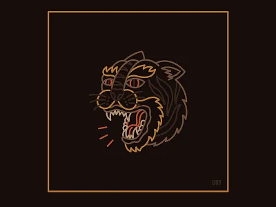 Tiger art black blackboozeillustrations danger design icon illustration logo tattoo tattooart tiger vector