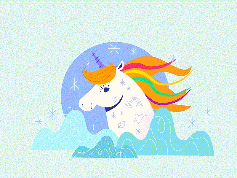 Unicorn cloud clouds famous horse magic myth mythical pink star stars tatoo tatoos unicorn