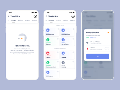 Favorite Locks app clean ios iphone lock minimal security ui white