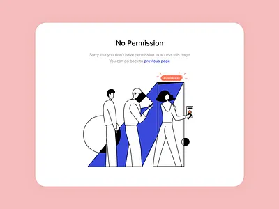 403 Page 403 error flat human illustraion permission