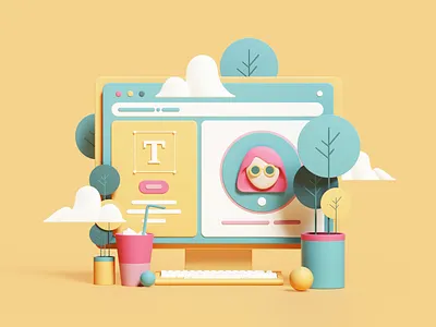 Web Illustrations 3d abstract adobe animation c4d cgi cinema4d colors commercial design geometry illustration photoshop render set ui ui design uiux web webdesign