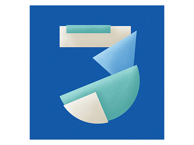 number 3 36days 36daysoftype 36daysoftype06 abstract colours design geometric illustration letterforms numbers shapes three type typography