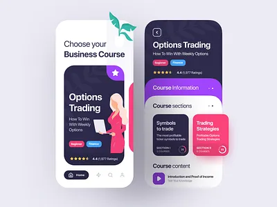 Finance Course App app app design course finance inspiration ui