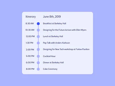 Daily UI #079 - Itinerary 079 79 adobe xd dailyui design design convention itinerary plan planner planning plans seminar xd