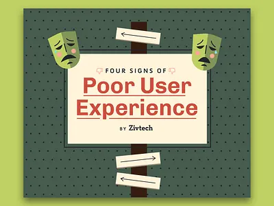 Signs of Poor UX bad design flat flat design graphic design icons illustration infographic poor sign signs typography ui user user experience ux vector web