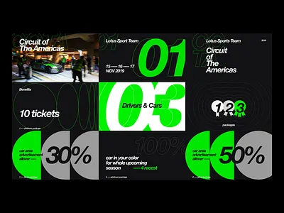 Circuit of The Americas - Presentation Design brand branding car circuit clean design driver driving flat illustration medail numbers premium presentation race racing slideshow type typography vector