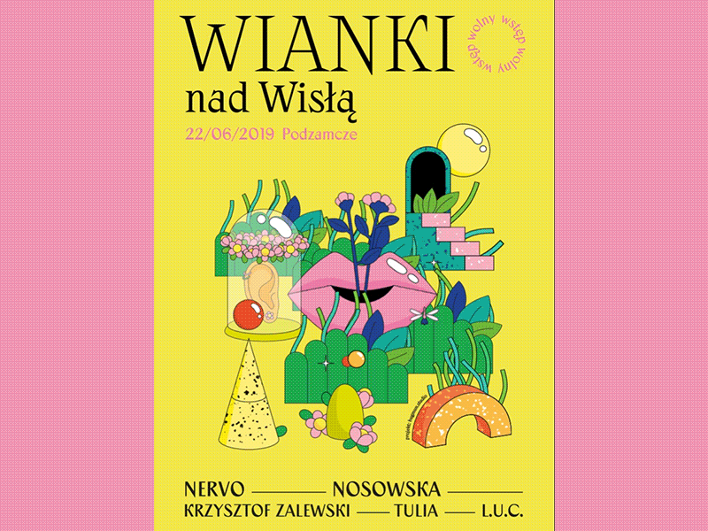 Poster abstract cartoon doors ear eye eyeball flat illustration leafs mouth outline poster ui vector