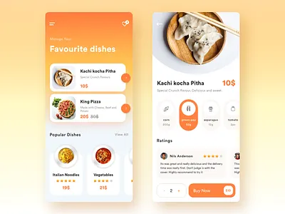 Food App Exploration app card cart category food food app icon ios menu minimal order payment restaurent review