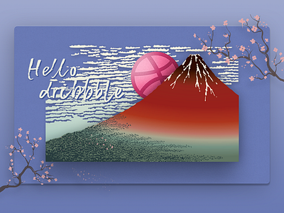 Hello dribbble design hello dribbble illustration
