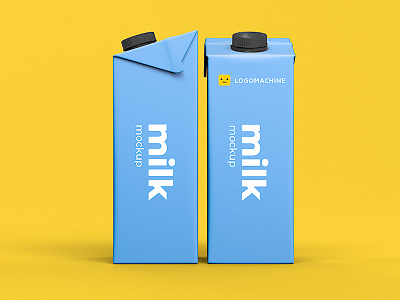 Milk Mockup blue brand branding logo logomachine logotype mock up mockup mockup design mockup psd mockup template mockups